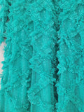 Dadizhimu French High-End Sweet Temperament Tea Break Dress With Thin Waist Thin Lace Wood Ear Dress Green