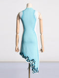 Dadizhimu Famous Style Short Dress 2025 Spring New High-End Collar Splicing Squint High-Waisted Gradient Dress Woman