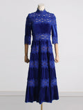 Dadizhimu 2025 New French Retro Heavy Industry Embroidery High-Rise Lanky Dress Women's Evening Dress Dress