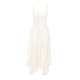 Dadizhimu White Sling Dress Woman's New Niche Design Ballet Long Skirt Banquet Evening Dress Dress
