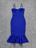 Dadizhimu Sexy Picts With Body Babes Hanging Dress Women Autumn Tight Body Slim Elastic Bag Hip Fishtail Bandage Skirt