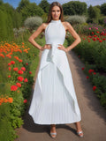 Dadizhimu 2025 Temperament Commute Sleeveless Irregular Top + Folded Skirt Two-Piece Suit Female Tide