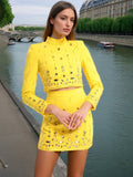Dadizhimu Break High-End Two Sets Of 2025 Spring New Nail Beads Diamond Top High Waist Skirt Suit Woman