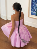 Dadizhimu Girls Wearing Women's Sexy Breast-Wearing French Dress Body-Exected Fish Bone Small Skirt Ponbo Dress Small Dress