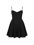 Dadizhimu Girls Wearing A Women's Sling To Close The Waist Princess Ponum Dress New Broken Flower Dress Summer Girl High Sense Small Black Dress