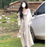 Dadizhimu Dinner Dress Dress French Style Collar Shoulder-Sing-Sing Dress Girl First Love Long Sleeve Gentle Open Fork Long Dress