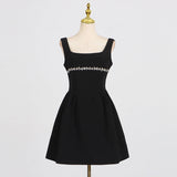 Dadizhimu Show High-End Short Dress 2025 Summer New Hand-Made Seam Sleeveless Sleeveless Thin Temperament Dress
