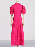 Dadizhimu Elegant Dress 2025 Spring New Fashion Splicing Flower Belt To Pick Up Thin Dress Women's Fashion Trend