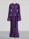 Dadizhimu Temperament Famous Wind 2025 Spring New Fashion Tying Folding Top + High Waist Skirt Suit Woman