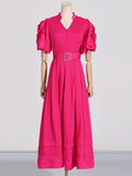 Dadizhimu Elegant Dress 2025 Spring New Fashion Splicing Flower Belt To Pick Up Thin Dress Women's Fashion Trend