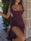 Dadizhimu Girls Wear Women's Dress Fashion Design Sensing Dress Sexy Opening-Fork Dressȹ