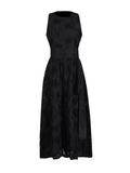 Dadizhimu Tea Break Dress 2025 New Fashion Dress Sleeveless Waist Thin Three-Dimensional Flower Dress Woman