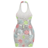 Dadizhimu Heavy Industry Silver Lily Flowers Small Dress Dress High-End Spring And Summer Temperament Dress