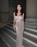 Dadizhimu Evening Dress Flashing Body Tective Dress High-End Light Luxury Small Sentient Day Sexy Long Dress