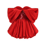 Dadizhimu New Sexy Bra Splicing Swisping Squint Women's High-Pung Hem Dress Dress