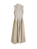 Dadizhimu Temperament Elegant Wind To Show The Thin Dress 2025 Summer Fashion High-End Rounded Sleeveless Dress Woman