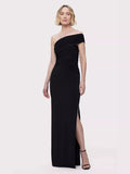 Dadizhimu Women's Minimalist Temperament High-End Slanted Shoulder Repair Bag Hip Up Dress French Dress Summer