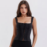 Dadizhimu Printed Sling Vest Female Pure Sexual Lusty Dew Short-Scared Umbilly Babes Blouse Women's Summer Women's Clothing