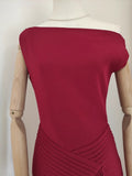 Dadizhimu New French Small Design Feel Chic Oblique Shoulder To Repair The 100 Folds Of Simple Dress Dress
