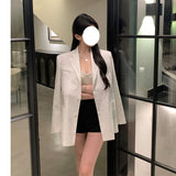 Dadizhimu Will Be The Famous Woman's Fine Hot Diamond Studded Suit Delicate Niche Cushion Shoulder Jacket Suit Suit New