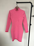 Dadizhimu High-Quality Light Luxury Retro British Style Long Sleeves Tight Bandage Dress Stunning Lattice Dress