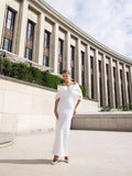 Dadizhimu Hanging Neck Thin Dress Dress Water Drilled Shoulder Elegant Temperament Banded Evening Dress Dress