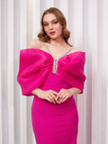 Dadizhimu Hanging Neck Thin Dress Dress Water Drilled Shoulder Elegant Temperament Banded Evening Dress Dress