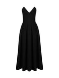 Dadizhimu Women's Dress Sexy Breast-Covered Fish Bones Waist Black Dressȹ