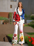 Dadizhimu Printing Two Sets Of 2025 Spring New Casual Suit Trousers Suit Women's High-End Women's Fashion