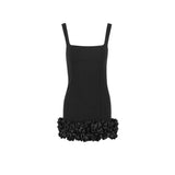 Dadizhimu In Women's Sexy Black Sling Skirt Party Hot Girl With Back Collar Dress French Dress