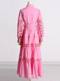 Dadizhimu Retro High-End Two Sets Of 2025 Spring New Hollow Lace Top High Waist Half Skirt Suit Woman