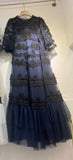 Dadizhimu 2024 New Short Sleeves Vintage Printed Yarn Ear Printed Dress Dress Dress