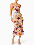 Dadizhimu Elegant Style Dress 2025 New Design Three-Dimensional Flower Embroidery Body Slimming Corset Dress Woman
