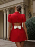 Dadizhimu 2024 New Sweet Brace Lumens With A Warm-Out Short Dress Dress Commuting Elegant Woman