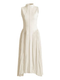 Dadizhimu Temperament Elegant Wind To Show The Thin Dress 2025 Summer Fashion High-End Rounded Sleeveless Dress Woman