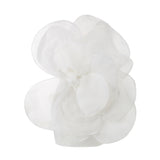 Dadizhimu Women's High-End Oblique Shoulder Decoration Flower Dress White Wedding Party Dress Step Skirt
