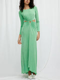 Dadizhimu Style Sexy Dress Dress Dress 2025 New Hollow Luth Waist Design Long Dress Dress Female Summer