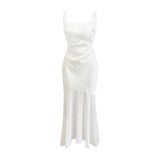 Dadizhimu Dingy U Tie Dress Femininity Design Fishtail Long Dress Dress Dress Dress