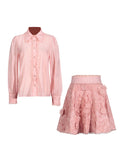 Dadizhimu Spring Temperament Elegant Suit Women's New Collar Shirt Embroidered Half Dress Two Sets Of High-End Women's Clothing