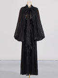 Dadizhimu Niche Dress 2025 Spring New Fashion Niche Design-Sensitive Bat Sleeve With 100-Fold Dress Dress Woman