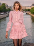 Dadizhimu Spring Temperament Elegant Suit Women's New Collar Shirt Embroidered Half Dress Two Sets Of High-End Women's Clothing
