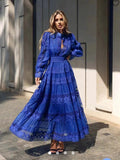Dadizhimu Dress Dress Autumn Women's Hollow Lace Slimmed Retro Style