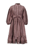 Dadizhimu And Leisure Style Dress 2025 New Heavy Industry Embroidery Single Buckle Lace Dress Woman