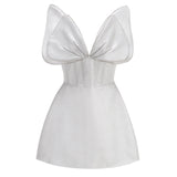 Dadizhimu Temperament Retro Minimalist Decorative Three-Dimensional Wing Dress High Sense Light Luxury Slingant Party Dress