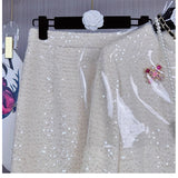 Dadizhimu Temperament French Small Fragrant Suit Women's New Fur Short Coat + Half-Dress Two-Piece