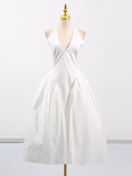 Dadizhimu Hottie Wind Deep V-Neck Hanging Neck Strap Design Dress 2025 New Slim Long Dress Woman