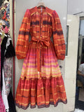 Dadizhimu Style Collar Bubble Sleeve Skirt 2024 Summer New Design Printing With Short Dress Woman