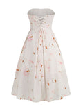 Dadizhimu Fashion Rope Dress 2025 Spring New High-End Smeared Thumped Flower Dress Dress Woman Trend