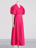 Dadizhimu Elegant Dress 2025 Spring New Fashion Splicing Flower Belt To Pick Up Thin Dress Women's Fashion Trend