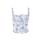 Dadizhimu Printed Sling Vest Female Pure Sexual Lusty Dew Short-Scared Umbilly Babes Blouse Women's Summer Women's Clothing